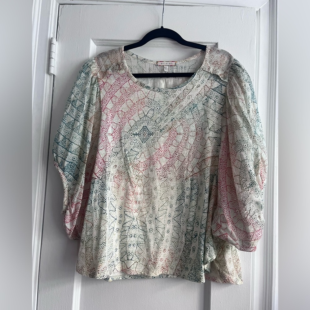 Eri & Ali (Anthropologie) Pretty Pattered Top